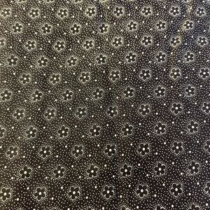 Vintage Navy and White Floral Pattern Fabric - over 6-1/2 yards